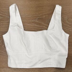Banana Republic White Crop Top size 10